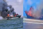 Mandvi Port Ship Fire
