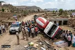 Cement Mixer Overturns