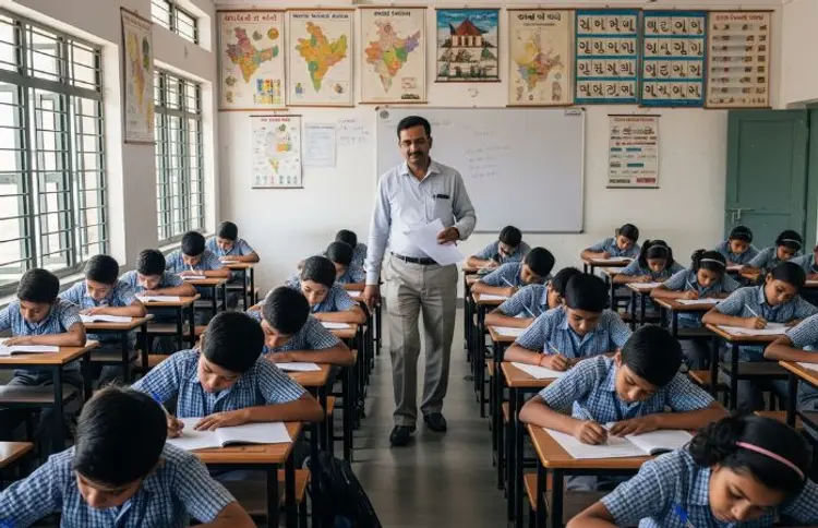 ગુજરાતમાં ધોરણ 3થી 8મા હવે ત્રિમાસિક કસોટી લેવાશે, ટાસ્ક ફોર્સ કમિટીની ભલામણો બાદ કરાયો ફેરફાર 1 - image